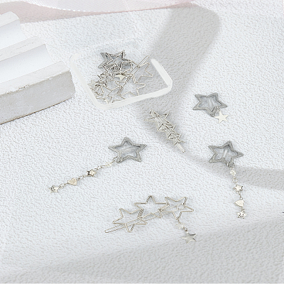 8Pcs 4 Style Alloy Alligator Hair Clips OHAR-LP0001-19-1