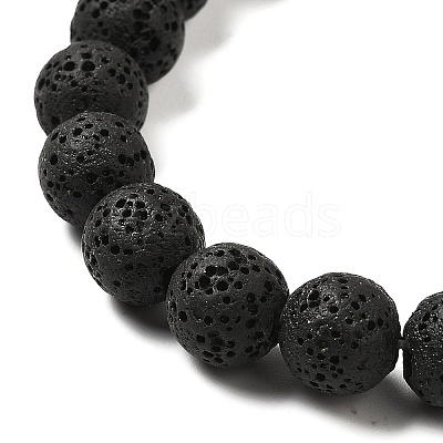 Natural Lava Rock Bead Strands X-G-L435-03-8mm-18-1