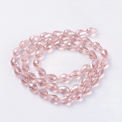 Electroplate Glass Beads Strands X-EGLA-R008-15x10mm-7-1