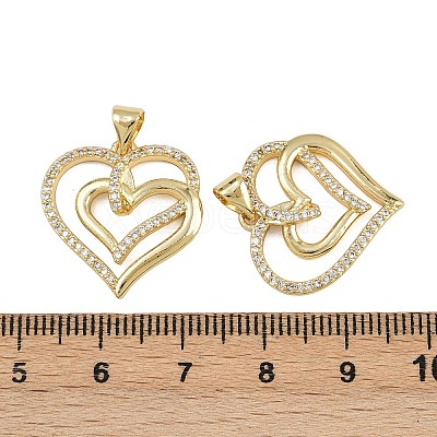 Brass Micro Pave Cubic Zirconia Pendants ZIRC-I367-12G-12-1
