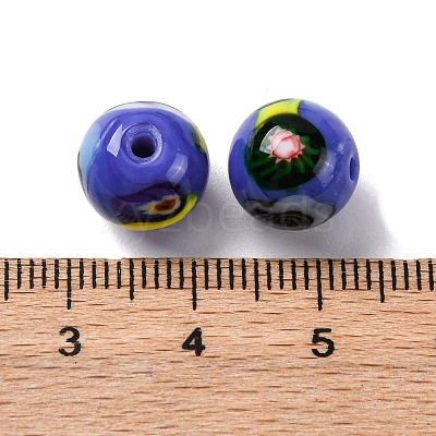 Handmade Millefiori Lampwork Beads LAMP-R003-02B-05-1