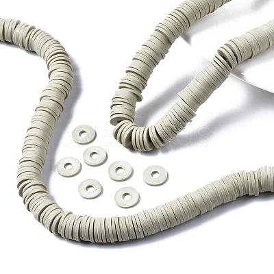 Flat Round Handmade Polymer Clay Beads CLAY-R067-10mm-02-1