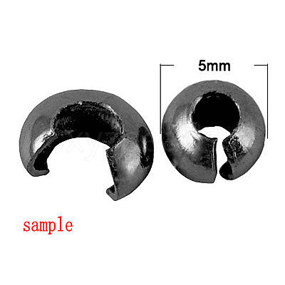 Brass Crimp Beads Covers KK-G017-B-1