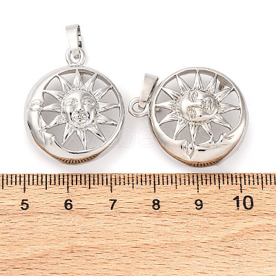 Brass Pendant Cabochon Settings KK-U074-16P-1