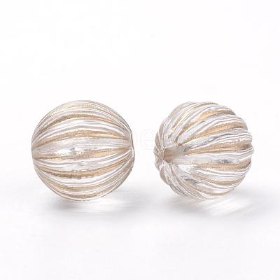 Plating Transparent Acrylic Beads PACR-Q115-60-12mm-1