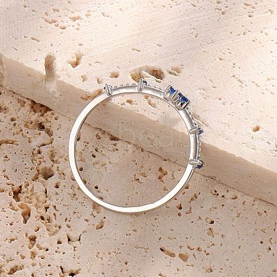 925 Sterling Silver Pave Cubic Zirconia Finger Rings FS-WGB4F1D-05-1