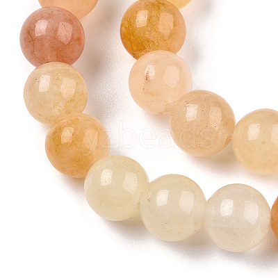 Natural Yellow Aventurine Beads Strands X-G-Q948-80A-6mm-1