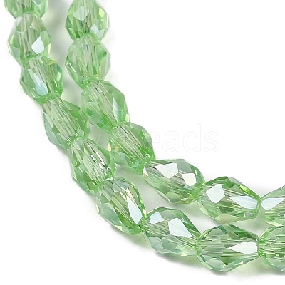 Transparent Electroplate Glass Beads Strands EGLA-N013-T6mm-B13-1