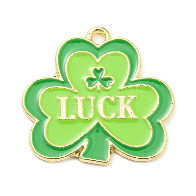 Saint Patrick's Day Alloy Enamel Pendants ENAM-P251-B01-LG-1