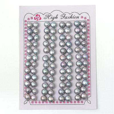 Half Round Natural Cultured Freshwater Pearl Beads PEAR-R015-49-1