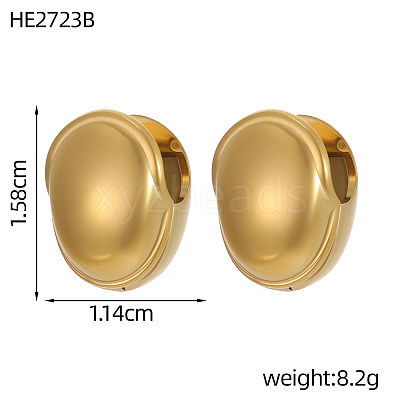 304 Stainless Steel Hoop Earring STAS-OY012-06G-1