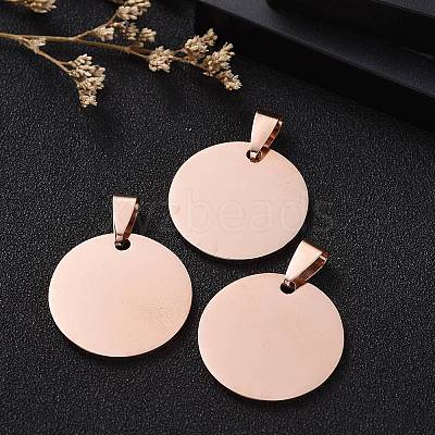 Ion Plating(IP) 304 Stainless Steel Pendants STAS-I311-05A-RG-1