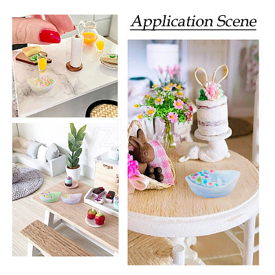 30Pcs 5 Colors Resin Ship with Flower Miniature Ornaments AJEW-TA0005-86-1