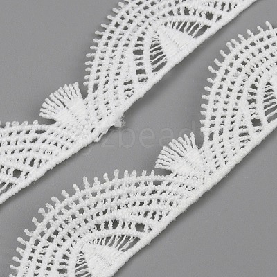 Polyester Lace Trims OCOR-WH0082-05F-1