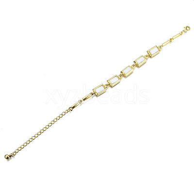 Electroplated Alloy Link Bracelets BJEW-T012-004-RS-1
