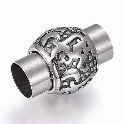 304 Stainless Steel Magnetic Clasps with Glue-in Ends STAS-F130-30AS-1