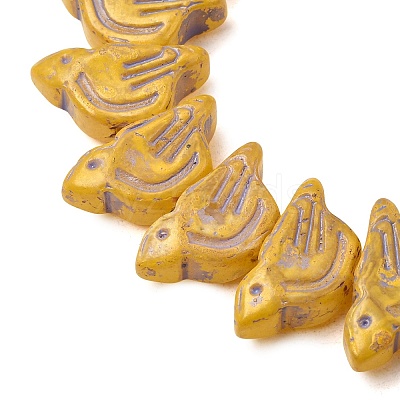 Painted Glass Beads Strands GLAA-Z021-19H-1