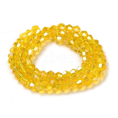 Transparent Electroplate Glass Beads Strands EGLA-A039-T6mm-B22-1