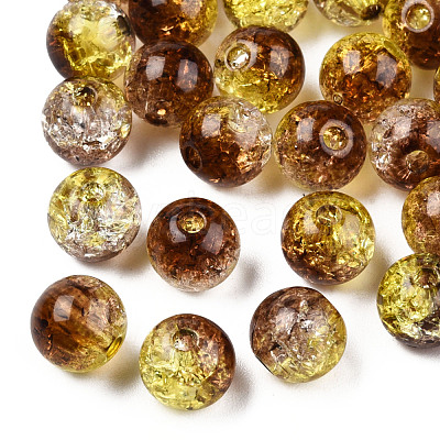Transparent Crackle Acrylic Beads CACR-N002-16A-1