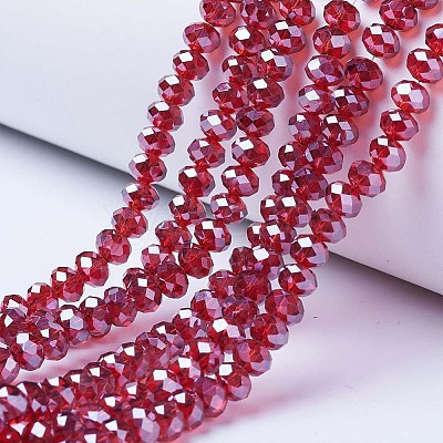 Electroplate Glass Beads Strands EGLA-A034-T2mm-A06-1