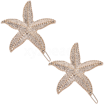 10Pcs Zinc Alloy Hair Barrettes PHAR-SP0001-25-1