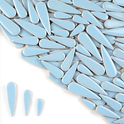 3 Styles Teardrop Shape Porcelain Mosaic Tiles PW-WGBCD43-24-1