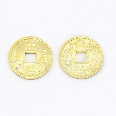Feng Shui Chinoiserie Jewelry Findings Alloy Copper Cash Beads PALLOY-M018-01-1