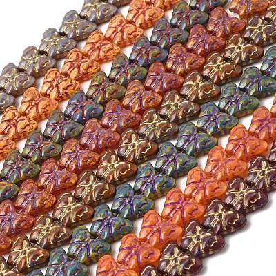 Painted Glass Beads Strands GLAA-Z021-03-1