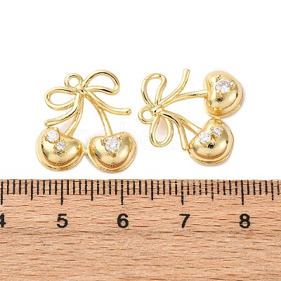 Brass Micro Pave Cubic Zirconia Pendants KK-F895-18B-G-1