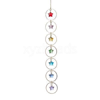 Faceted Glass Suncatchers HJEW-JM01649-03-1