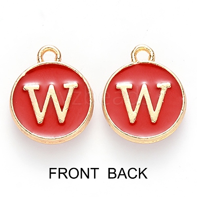Golden Plated Enamel Alloy Charms ENAM-SZ0001-26C-W-1