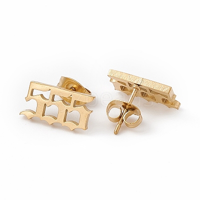Number Earrings LS-EJEW-F286-01E-G-1