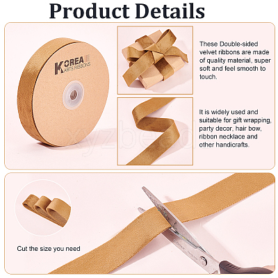 Double Side Velvet Ribbon SRIB-WH0011-058C-1