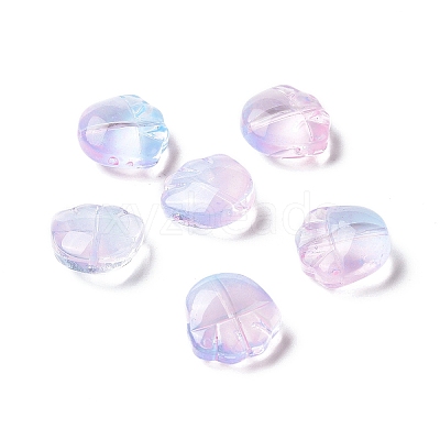 Transparent Spray Painted Glass Beads GLAA-I050-12G-1