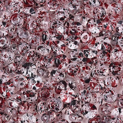 Baking Paint Transparent Glass Beads DGLA-T004-07A-1