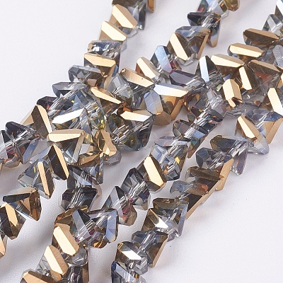Electroplate Glass Beads Strands EGLA-J145-6mm-HP03-1