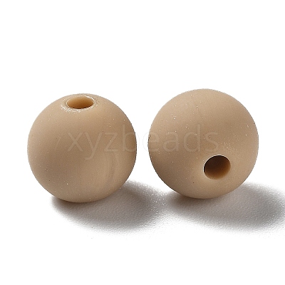 Frosted Opaque Acrylic Beads OACR-P019-01B-01-1