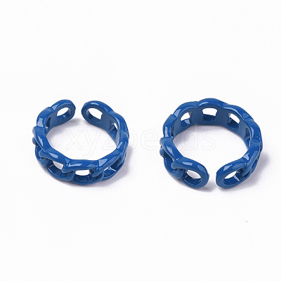 Spray Painted Alloy Cuff Rings RJEW-T011-29D-RS-1