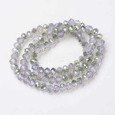 Electroplate Glass Beads Strands EGLA-A034-J8mm-S07-1