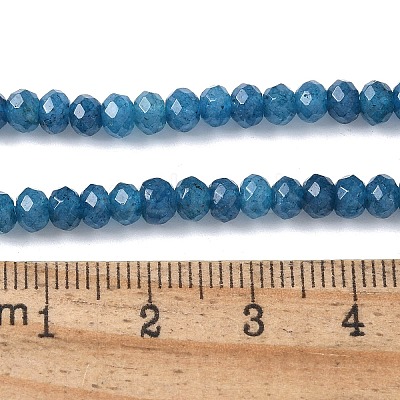 Dyed Natural Malaysia Jade Rondelle Beads Strands G-E316-2x4mm-54-1
