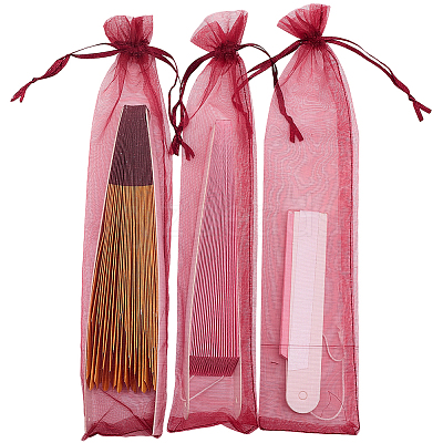 100Pcs Organza Drawstring Bags for Chinese Fan OP-GF0001-02C-1
