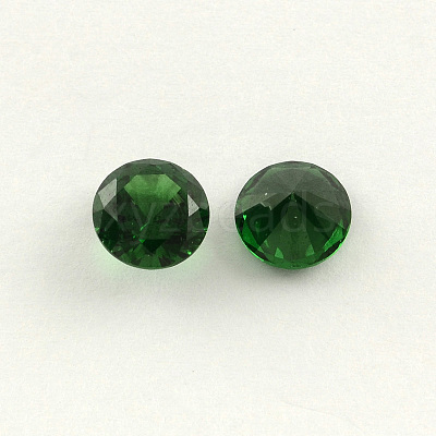 Diamond Shaped Cubic Zirconia Pointed Back Cabochons ZIRC-R004-5mm-08-1