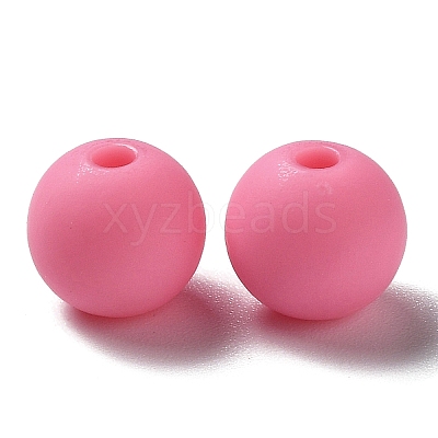 Frosted Opaque Acrylic Beads OACR-P019-01B-04-1