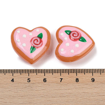 Handmade Heart Lampwork Beads Strands LAMP-P069-04B-08-1