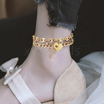 Anklets Sets AJEW-AN00383-26-1