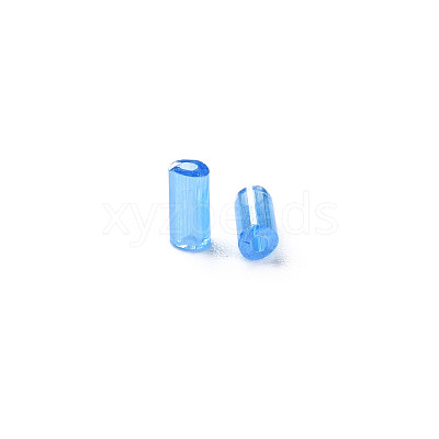 Transparent Colours Luster Glass Bugle Beads SEED-N005-001-A04-1