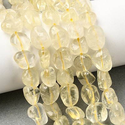 Natural Lemon Quartz(Heated) Beads Strands G-P497-01E-52-1