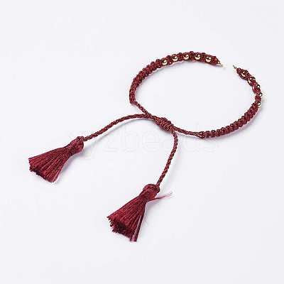 Polyester DIY Braided Bracelet Making MAK-K018-B07-1