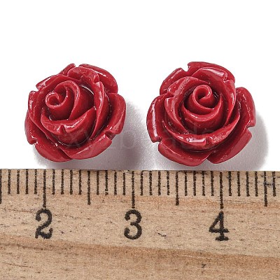 Synthetic Coral Dyed Carved Beads SHEL-I001-05D-1