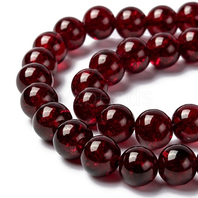 Crackle Glass Beads Strands CCG-Q001-8mm-18-1